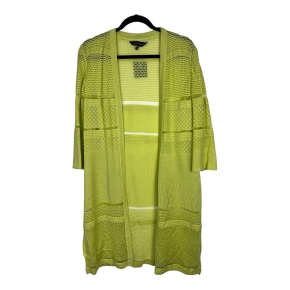 Ming Wang Sweaters - Ming Wang Sz S Duster Cardigan Patterned Knit NWT